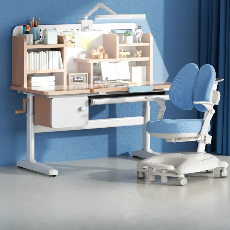 لطيف قابل للتعديل مكتب دراسة الدائمة المنظم طاولة القراءة الخشبية المنزل الطلاب سيلا دي Escritorio الأثاث الحديث