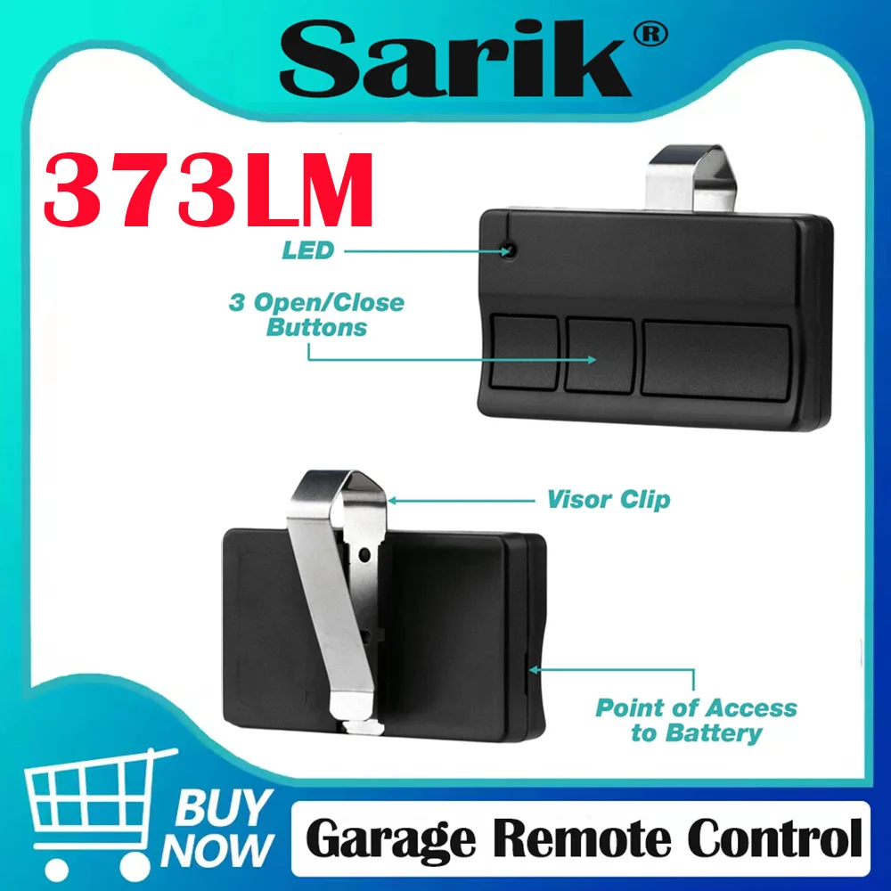 

373LM Garage Door Opener Remote Control 315 MHz With a Purple Learning Button for Garage Door Openers