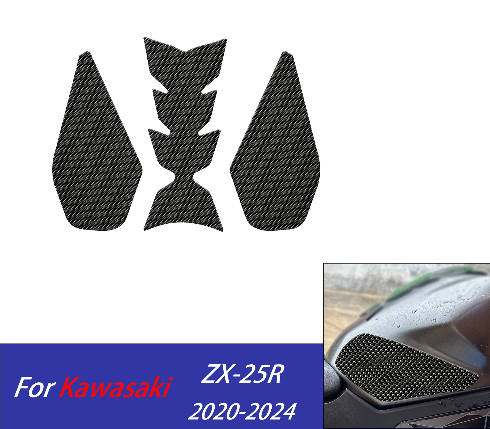 

For Kawasaki ZX-25R 2020-2024 - Motorcycle Fuel Tank Anti-Slip Stickers Gas Cap Oil Protect Pad Motorcycle Accessories