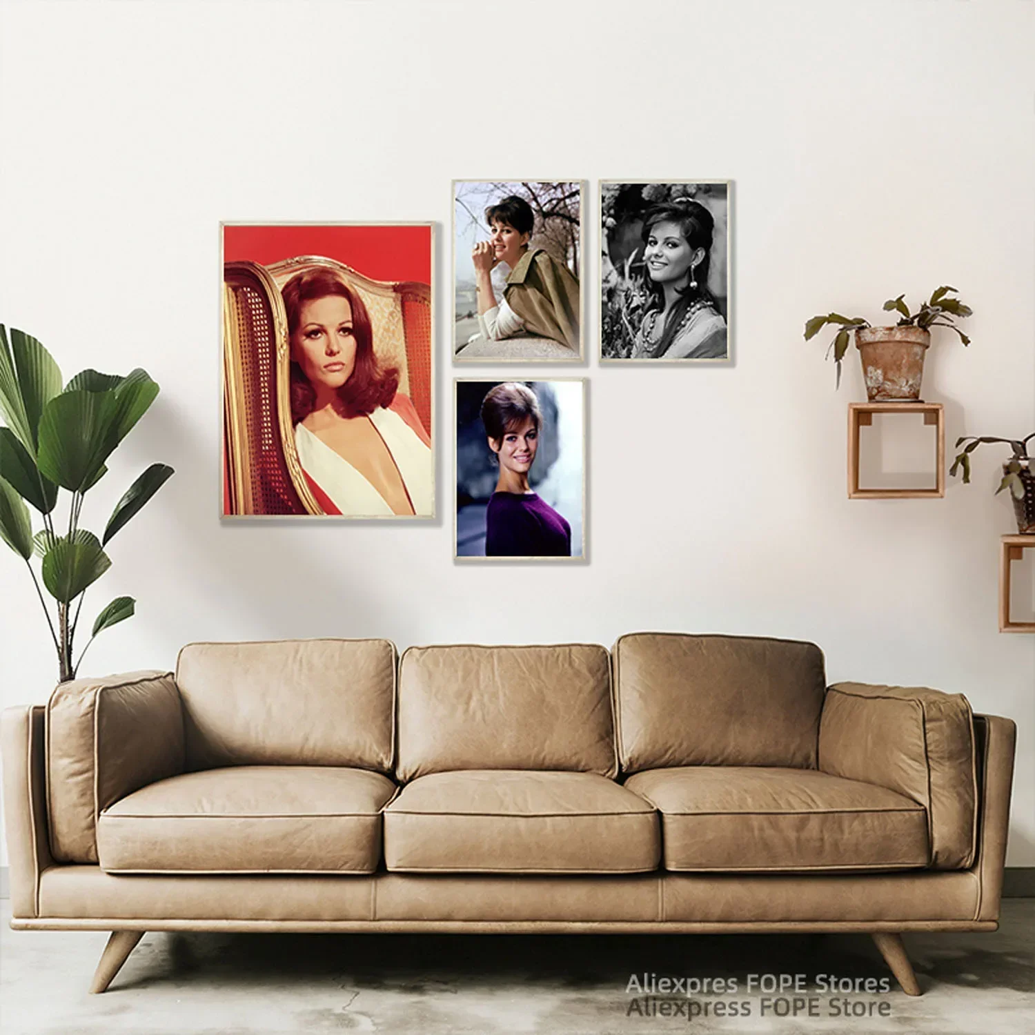 ملصقات ومطبوعات قماشية لصورة المشاهير ، فن جداري ، لوحات ومطبوعات ، سينما ومشاهير ، كلوديا كاردينالي ، ديكور منزلي