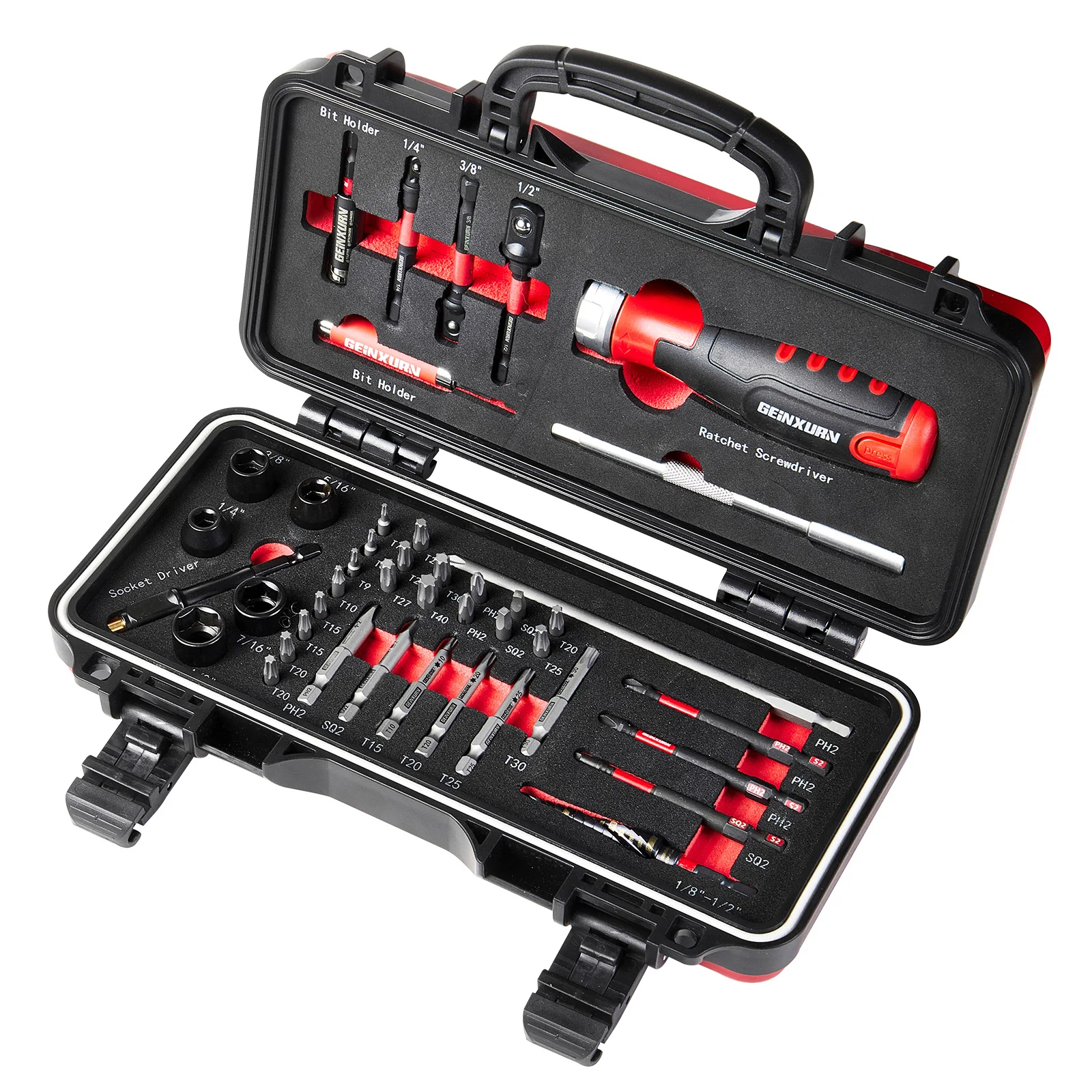 jeu-de-tournevis-geinxurn-42-pieces-avec-tournevis-a-cliquet-embouts-a-impact-fixes-pour-boites-a-outils-metalliques-portables