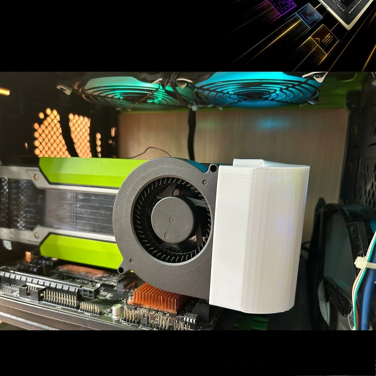 U-shaped Short 9CM Turbo Cooling Fan for NVIDIA Tesla V100 P100 P40 M40 K80 GPU