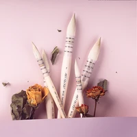 Artsecret-mango de madera de pelo de cabra de alto grado 88GS, punta de corte, cabeza suave, pincel de Arte de acuarela, herramienta de pintura, suministros de artista, 1 ud.