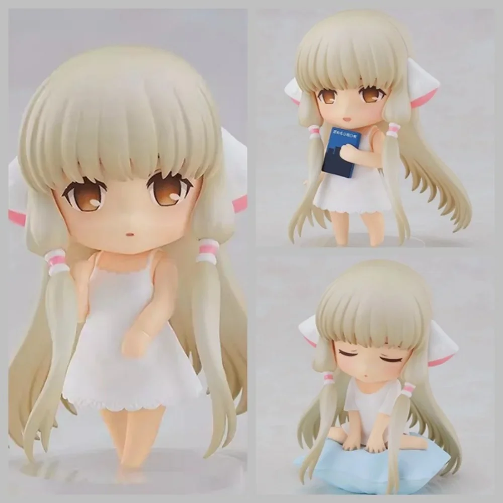 Персонаж аниме Chobits Q-Версия Chii, милая и красивая девушка, автомобильное украшение для рабочего стола, маленькие фигурки и миниатюры, подарок на день рождения