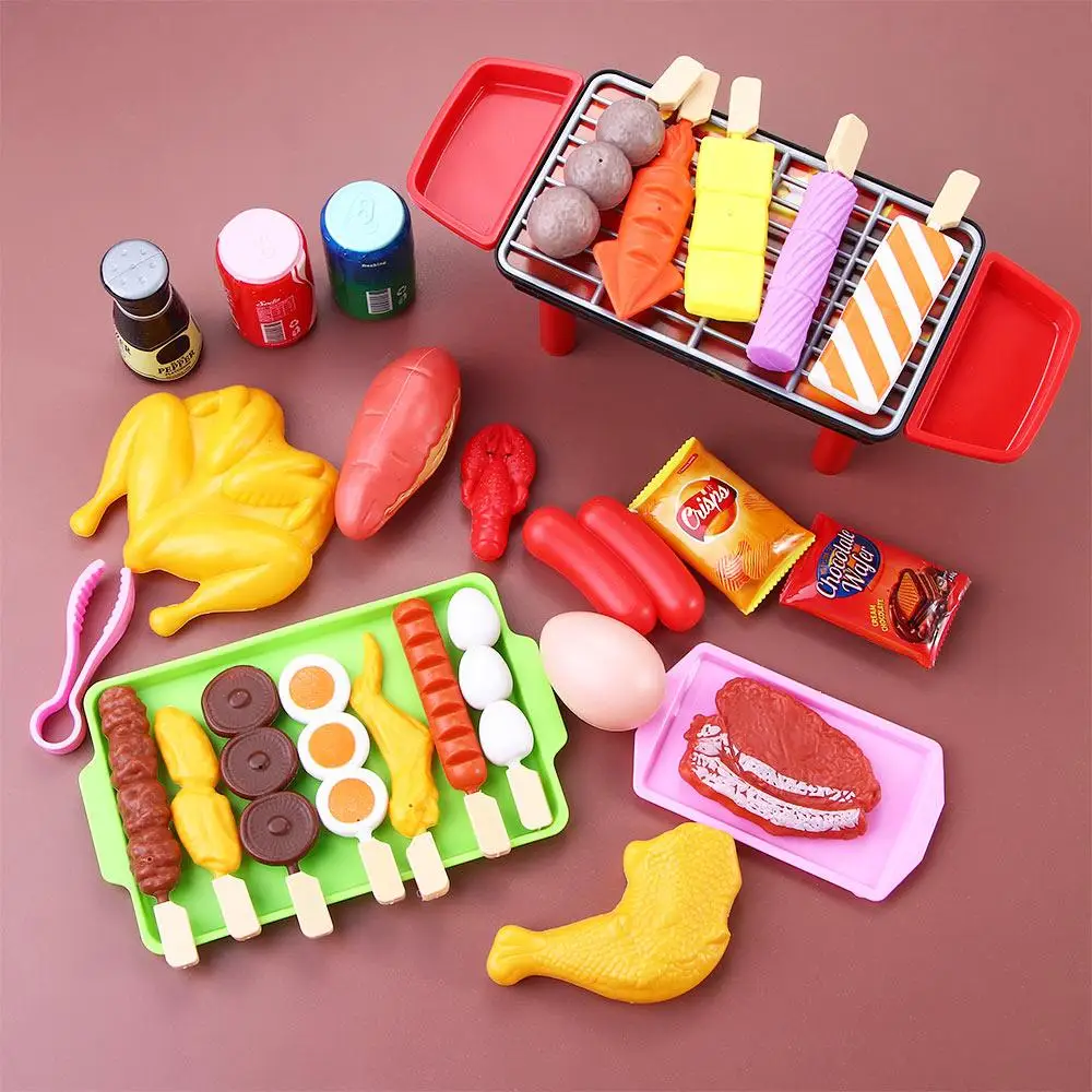 Alimenti Simulazione Pentole Modello Artigianato Simulare Set di giocattoli per barbecue Simulazione Giocattolo per barbecue Giochi di finzione Giochi di ruolo Cucina Giocattoli per bambini