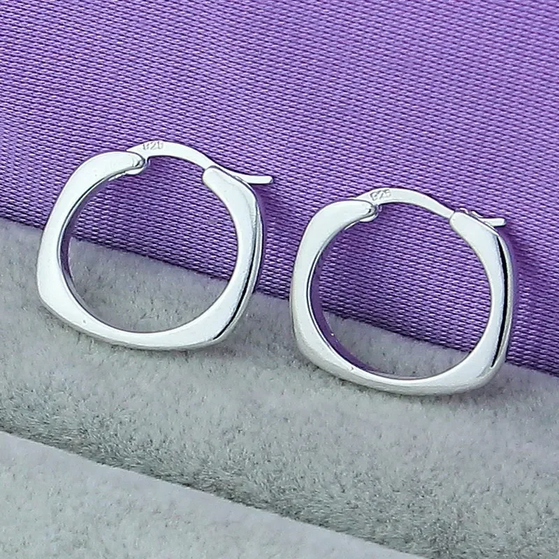 

925 Sterling Silver Small Letter O Stud Earrings For Women Wedding Party Gift Accessories Fashion Jewelry