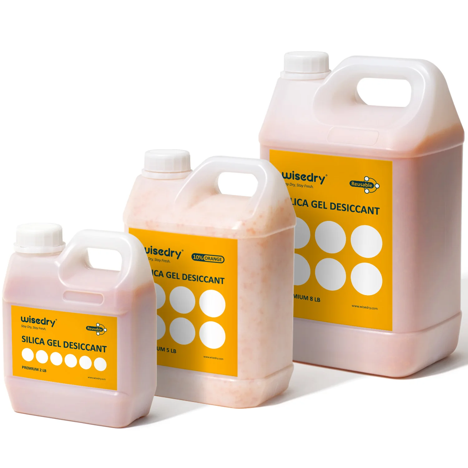 Wisedry Cuentas desecantes reutilizables Cuentas dessicantes de gel de sílice a granel para filamento de impresora 3D, 2-4 mm, indicación de color, recargable