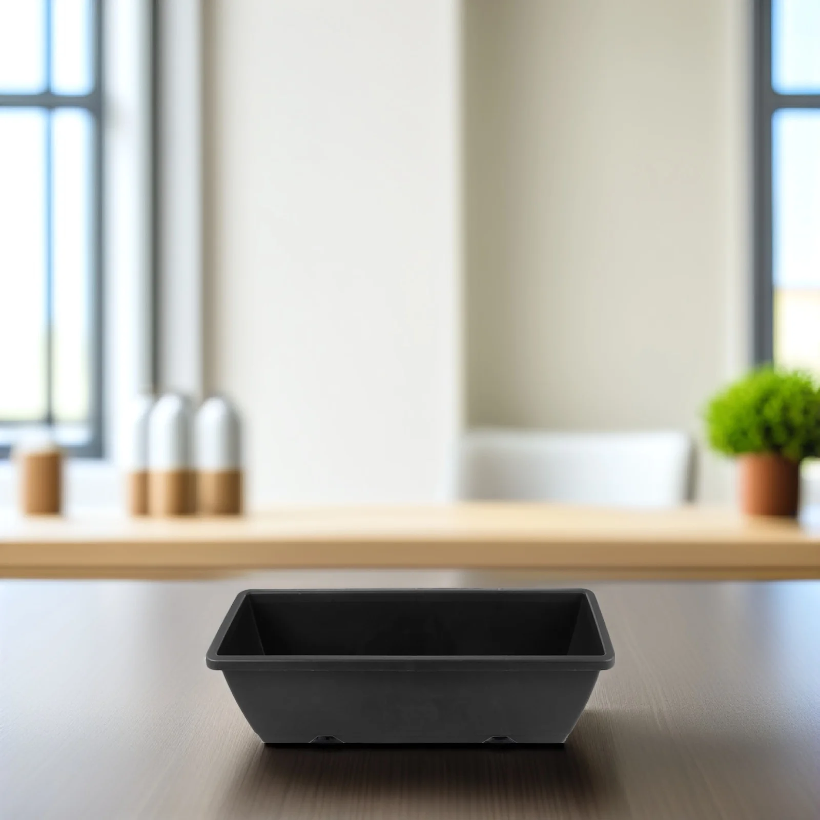 2 قطعة صندوق زراعة مستطيلة Abs أصيص زهور بلاستيكي مع فتحات الصرف أقدام مرتفعة للداخلية في الهواء الطلق حديقة شرفة الفناء