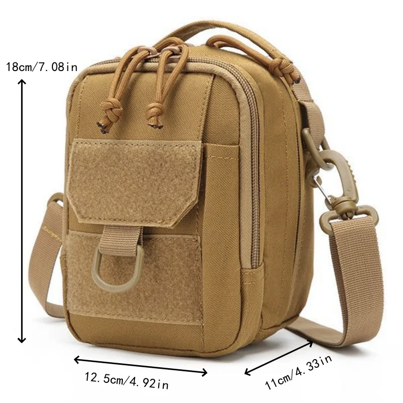 Bolsa de ombro único masculina pode carregar um pacote de cintura pequeno multifuncional portátil pode usar um cinto