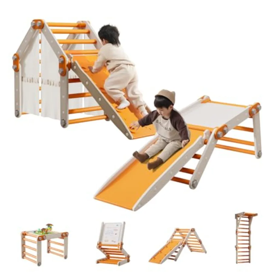 

Детский универсальный трансформируемый игровой комплекс и скалодром, 12+ вариантов конфигурации с игрушками для лазания в помещении, игровой комплекс для малышей, подходит для детей