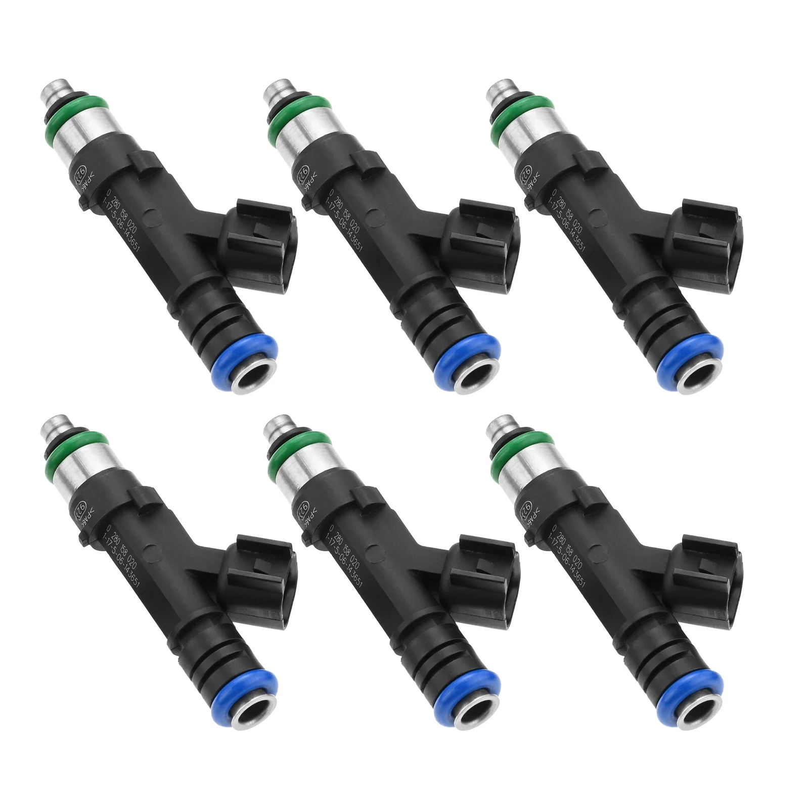 6Pcs 0280158020 Fuel Injectors for Dodge Dakota Durango Nitro Ram 1500 for Jeep Commander Grand Cherokee Liberty for Mitsubishi