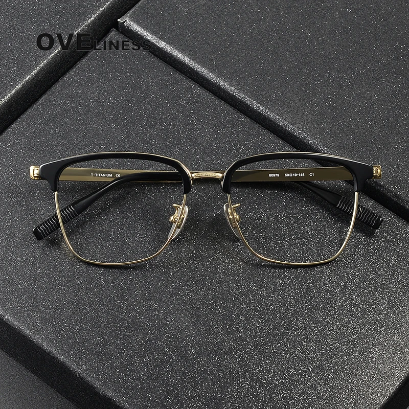 

Pure Titanium optical Glasses Frame for Men Square myopia Prescription Eyewear 2025 New Male Classic Full Eyeglasses Frames