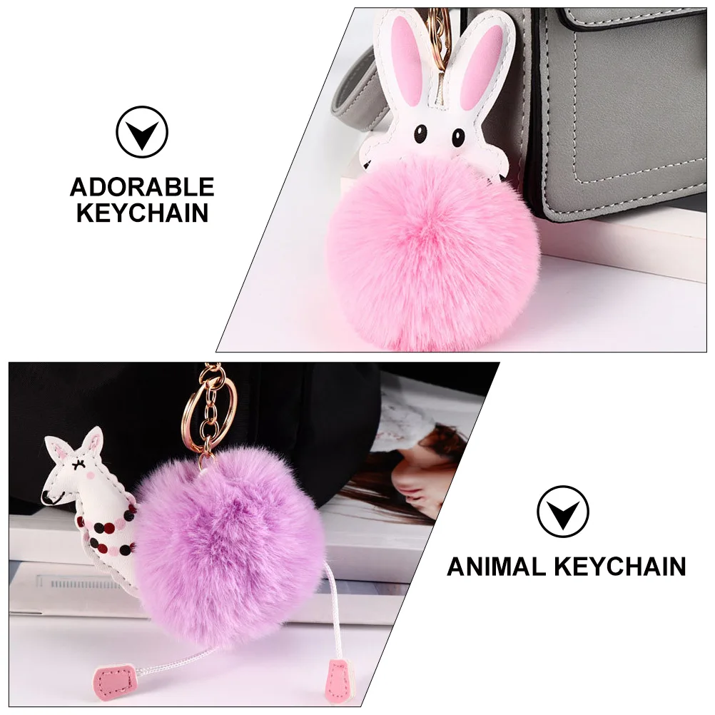

6 Pcs Animal Decor Pendant Decorative Key Chain for Bag Backpack Animal Keychain Car Keys Home GiftsAnimal Keychain