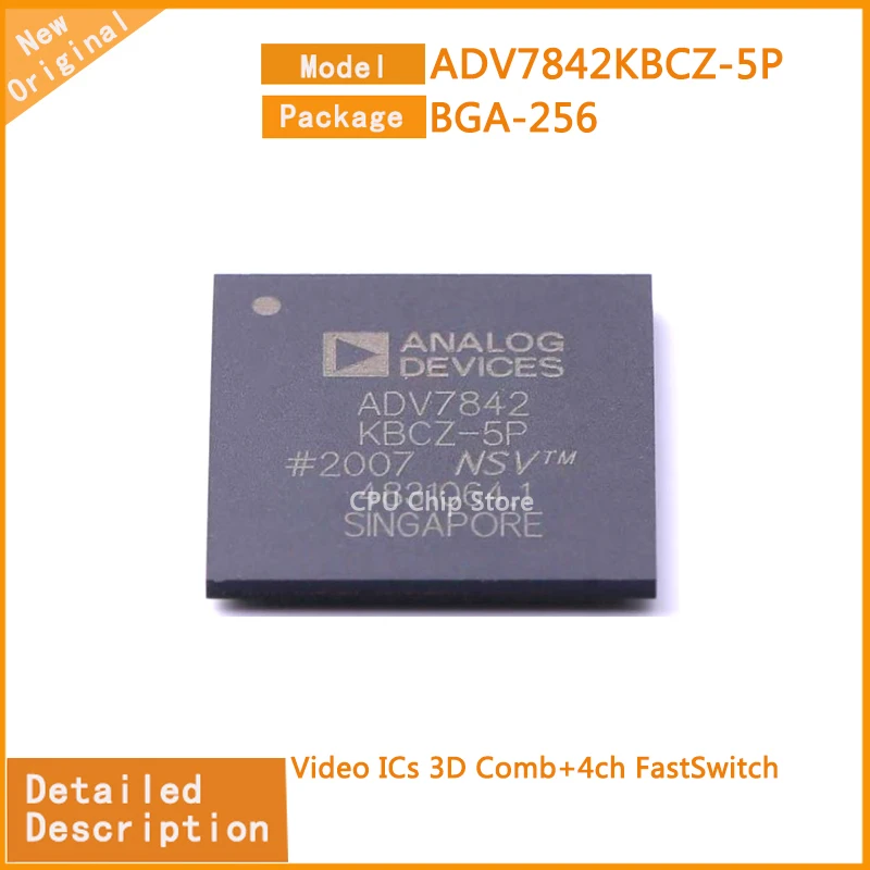 5Pcs/Lot   New Original  ADV7842KBCZ-5P  ADV7842KBCZ  BGA-256 Video ICs 3D Comb+4ch FastSwitch