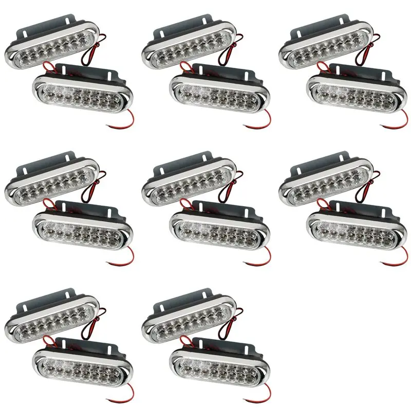 

Стильные автомобильные фары Classy-16PCS: 16 светодиодов, дневные ходовые огни, противотуманные фары белого света, универсальные DRL-лампы