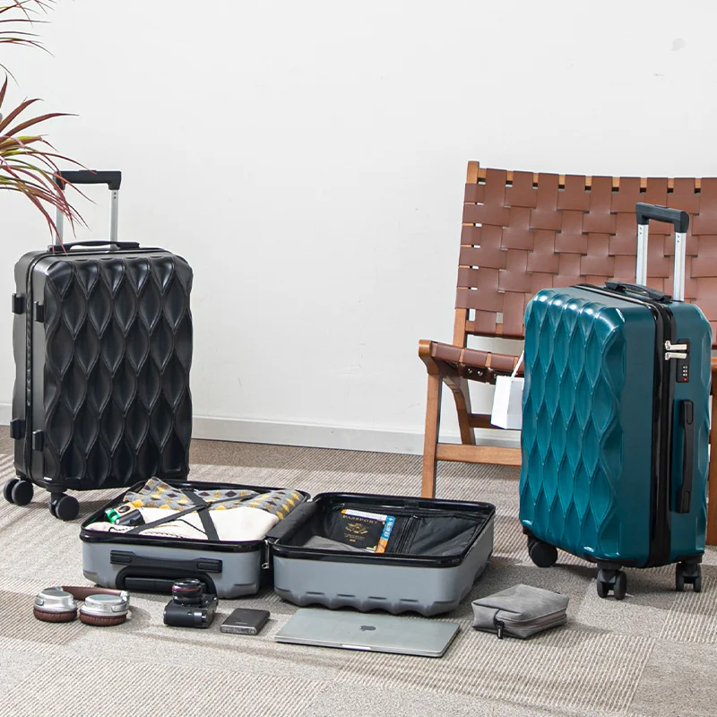 Waveline 17-25 بوصة الأمتعة المتداول حقيبة موجة نمط حقيبة سفر أنيقة سعة كبيرة المتداول حقيبة سفر حقيبة #6