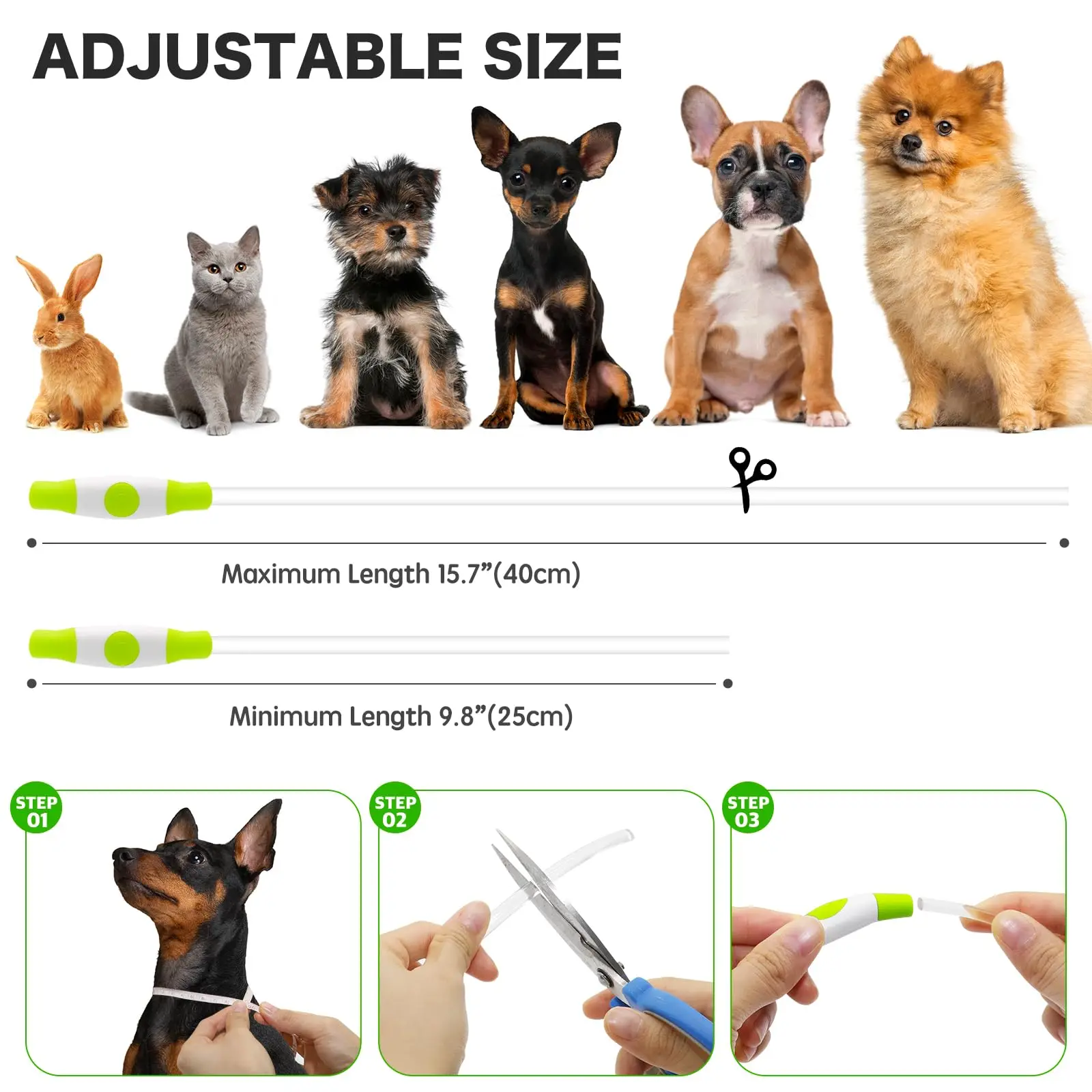 Led Luminous Dog Collar Light Rechargeable Dog Necklace, Fashion Flashing DIY Glowing Safety Collar for Dogs Nighttime Walking