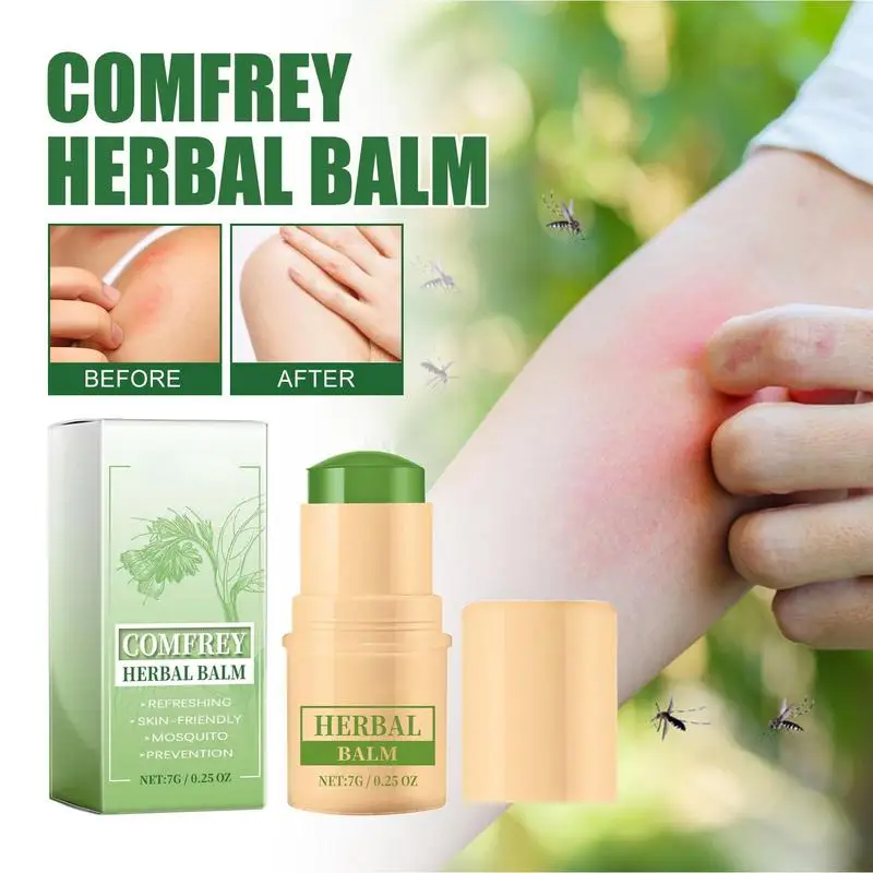 Itch Relief Stick Comfrey Bite Itch & Sting Relief Stick Comfrey Itch Relief Balm Body Moisturizers 7g for Soothe Chapped Skin