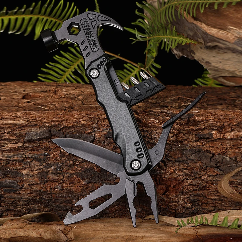 Multifunction Pliers Hammer Stainless Steel Outdoor Survival Camping Wrench Outdoor Camping Hunting Tools