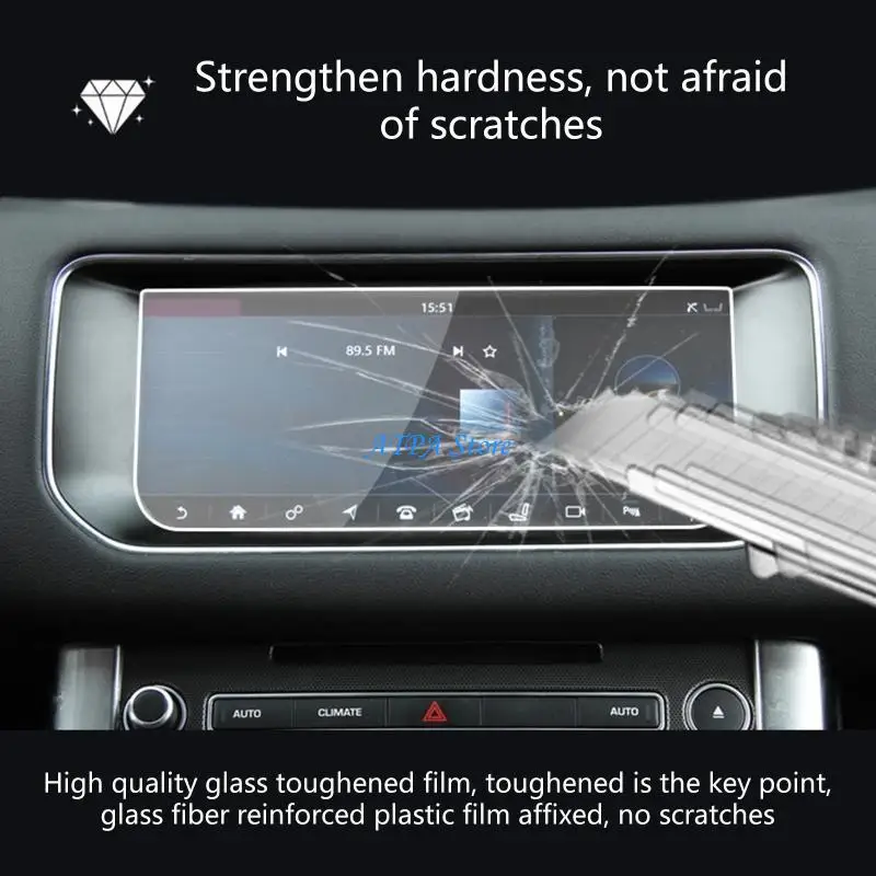 U13C für Touchscreen gehärtetes Glas Displayschutzfolie Autoradio GPS Display Pla