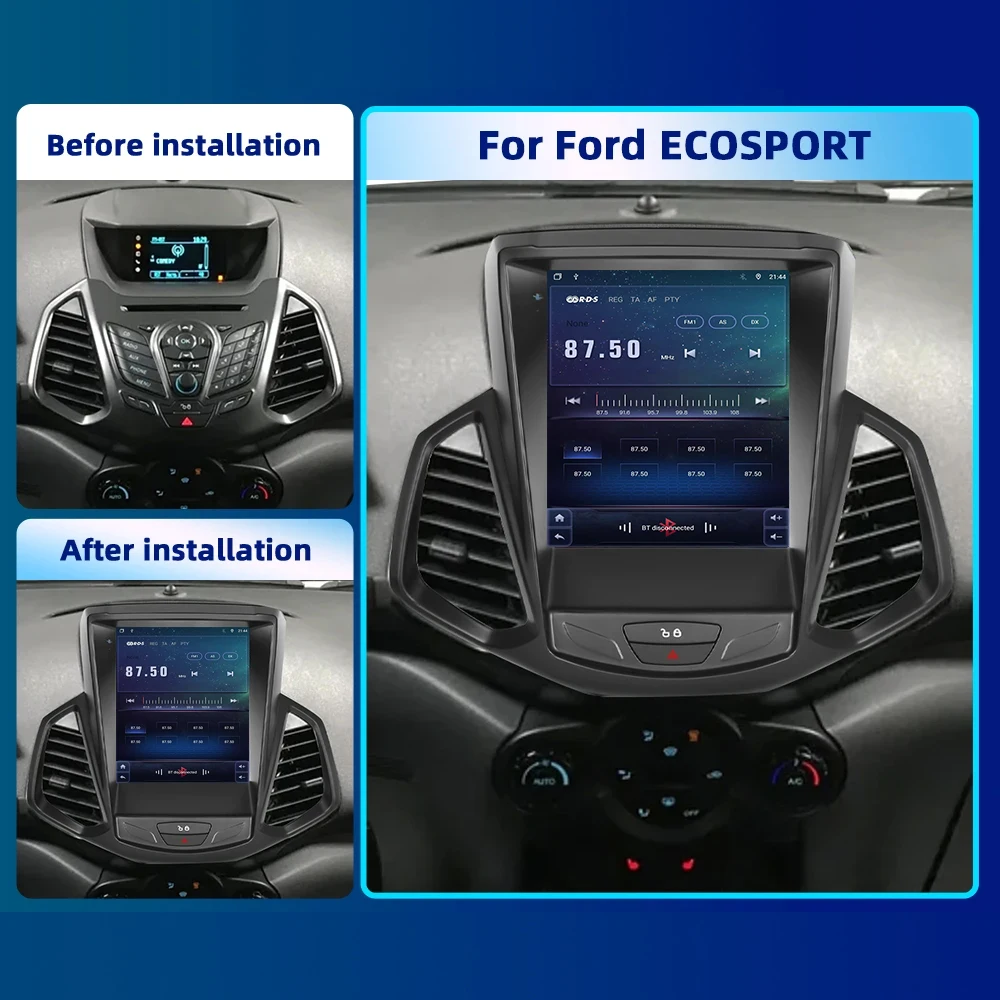 Car Radio Android 13 For Ford Ecosport Fiesta 2013-2018 Tesla Style Car Navigation Video multimediale Touch Display CarplayCPU