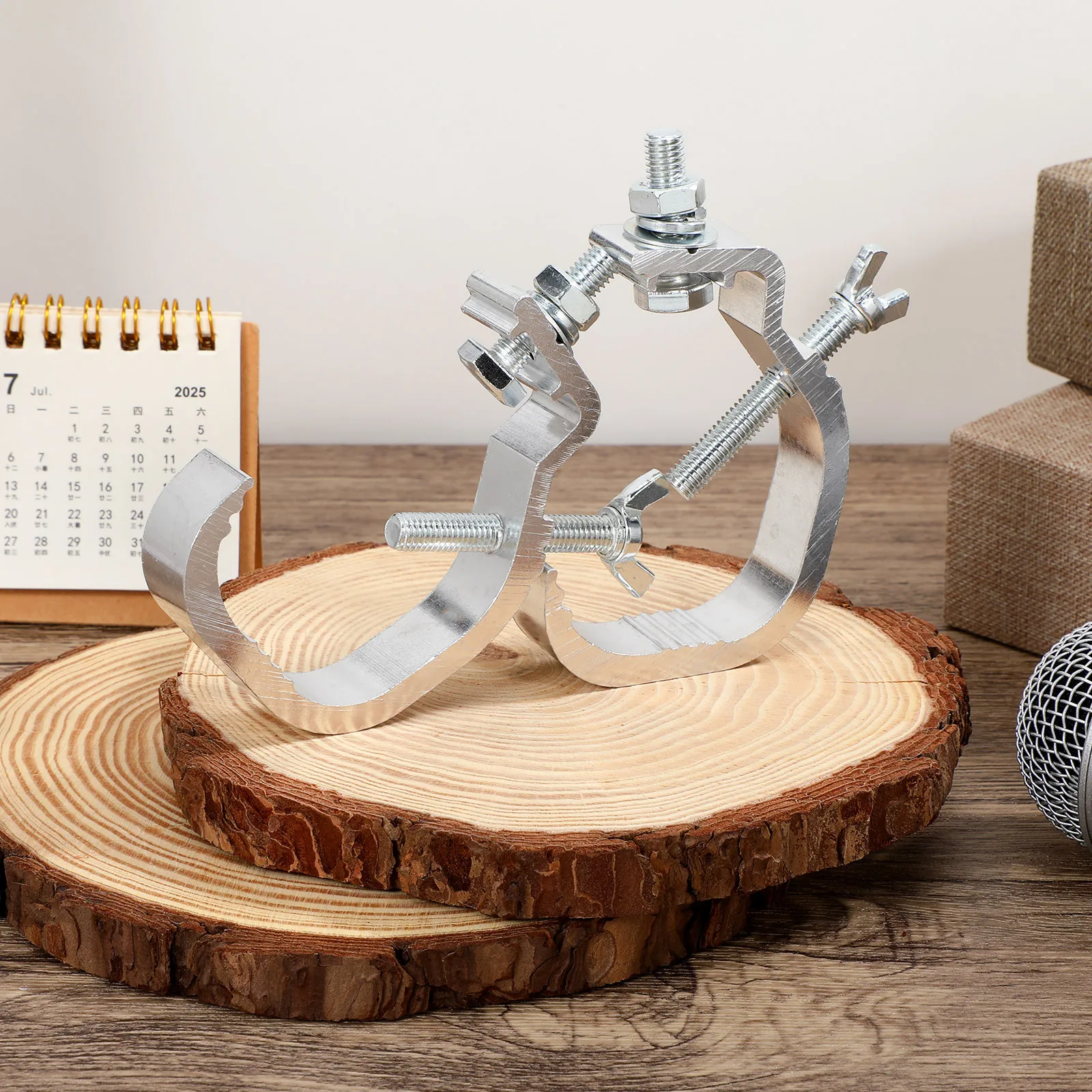 

6 шт. алюминиевых зажимов для световых конструкций, регулируемые, с крюковым креплением, нескользящие, сверхпрочные, для прожекторов и вращающихся головок