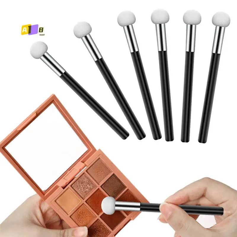 A08F-esponja para base, brocha para polvos, esponja para maquillaje con mango, brocha correctora de maquillaje de setas para mujeres y niñas