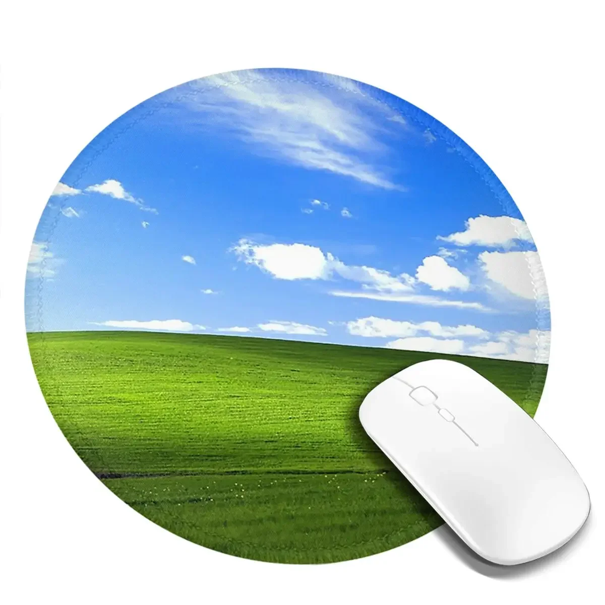 Windows XP Wallpaper Rundes Mauspad, Computer-Tastatur-Mauspad, Gaming-Laptop-Schreibtischunterlage, Bürozubehör, Tischmatten