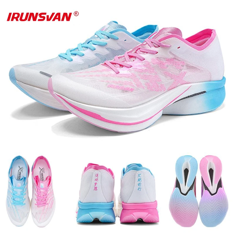 

IRUNSVAN Professional Running shoes Full Palm Carbon Plate Marathon Shock-absorbing Athletic Shoes Mesh breathable Running Shoe