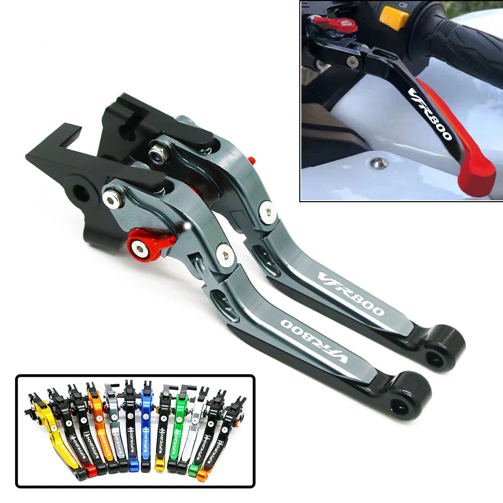 Motorcycle Adjustable Folding Brake Clutch Levers Extendable Handlebar Handle Grips For Honda VFR 800 F VFR800 VFR800F 1998-2019