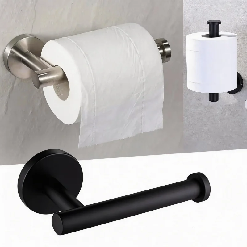 

Toilet Paper Holder Stainless Steel Bathroom Tissue Holder Wall Punch Mount Roll Paper Dispenser for Bathroom Kitchen Washroom