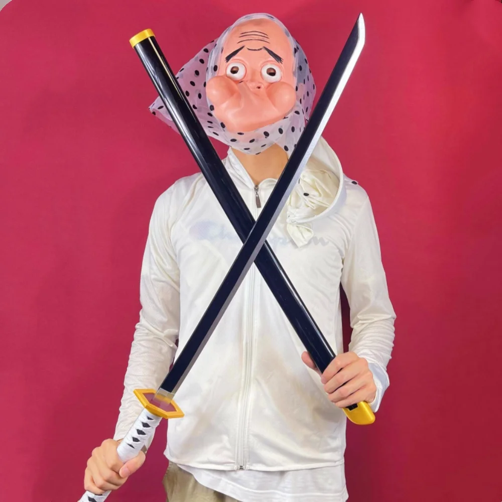 104cm Demon Slayer Sabito Katana Kimetsu No Yaiba tamaño Real japonés Katana espada hoja Anime Cosplay Prop Samurai Sabre juguete