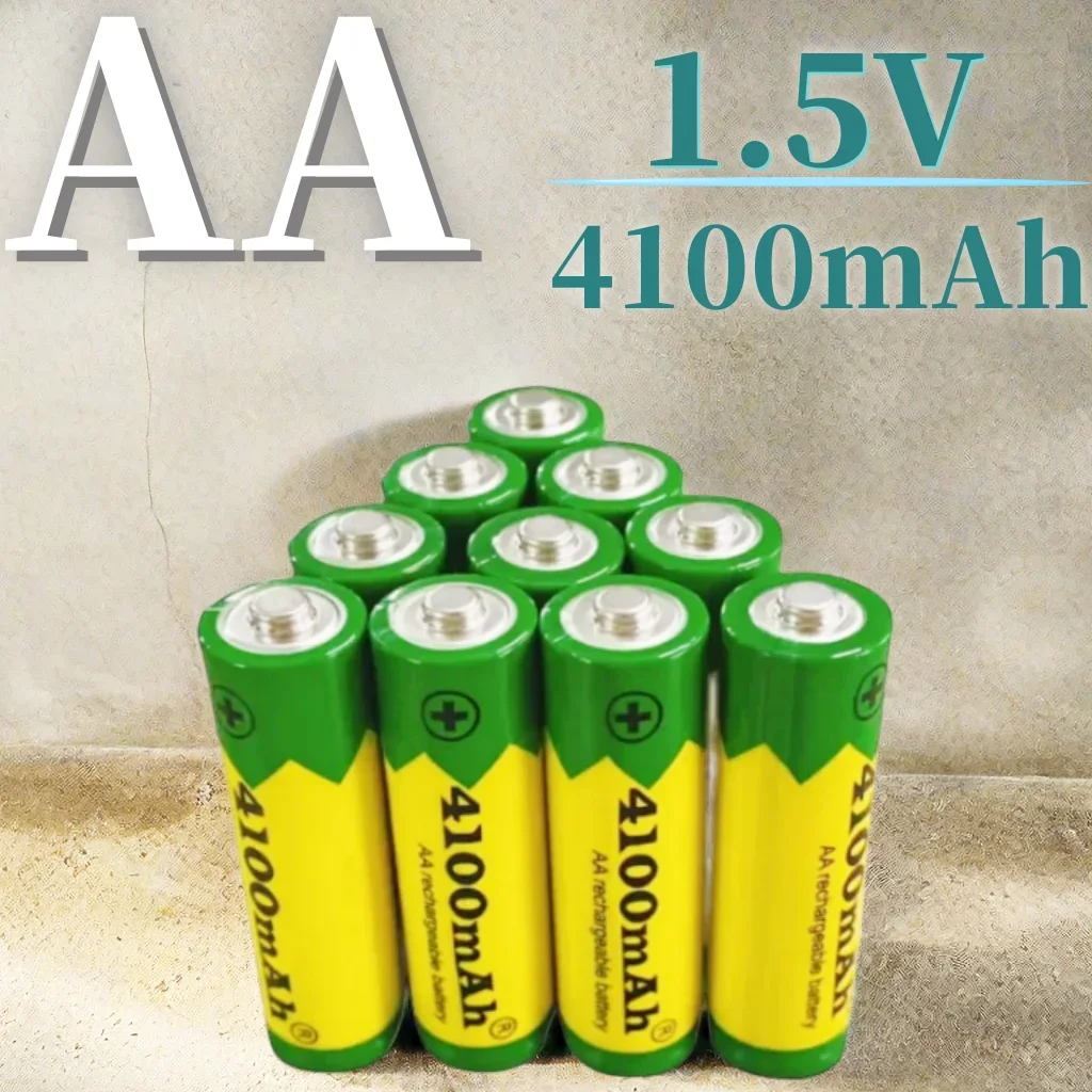 

2024NewOriginal High Quality Rechargeable Battery AA1.5V 4100mahAlkaline Battery Suitable for LED Lights, Toys, MP3, etc+Charger