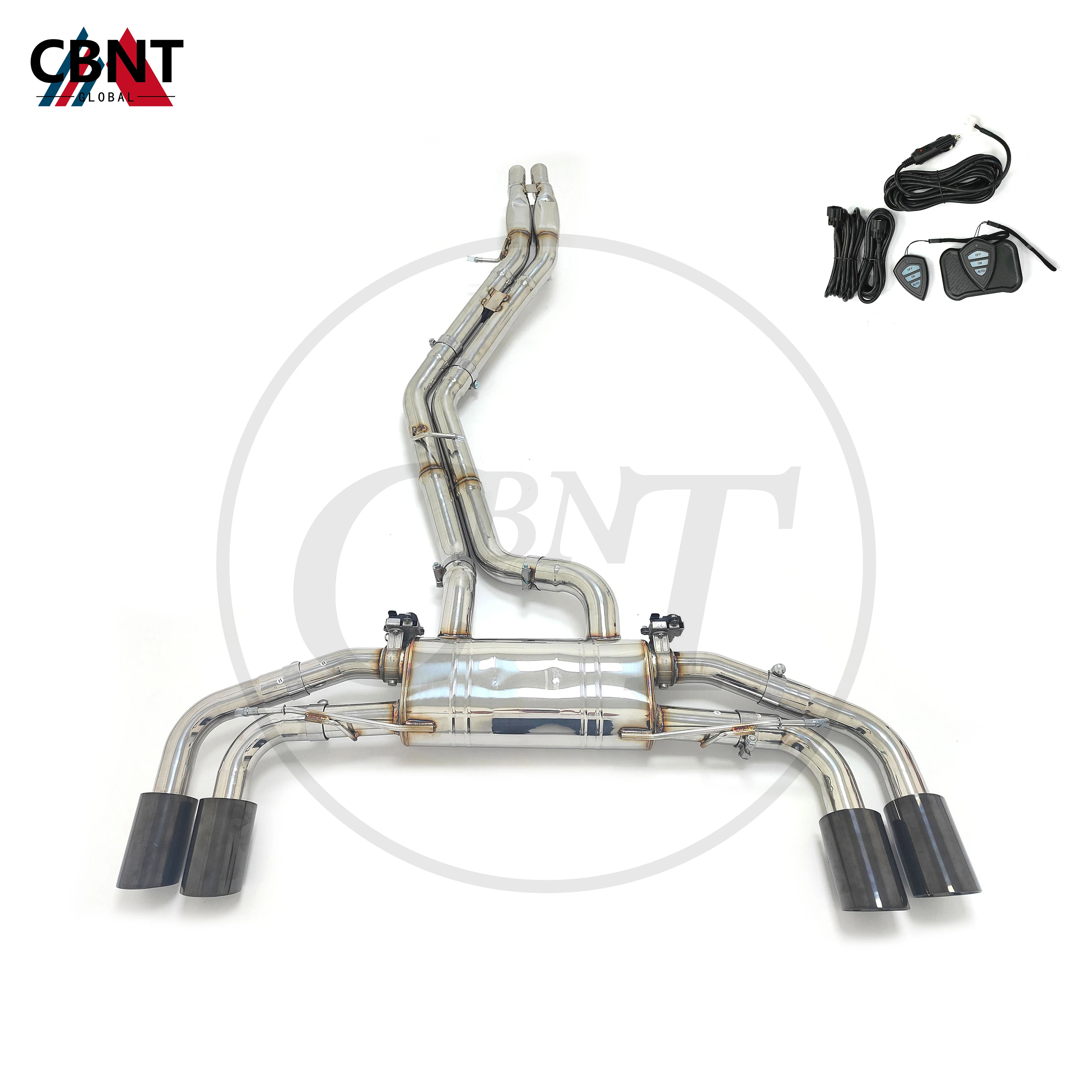 

CBNT Valved Exhaust Pipe for Audi SQ5 B9 B9.5 3.0T 2019-2024 High Performance SS304 Stainless steel Catback with Valve Muffler