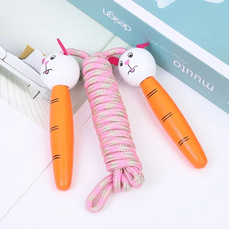 Kid Jump Rope Cotton Skipping Rope With Wooden Handle Skipping Rope Adults Children Fitness Exercise Jumping Ropes