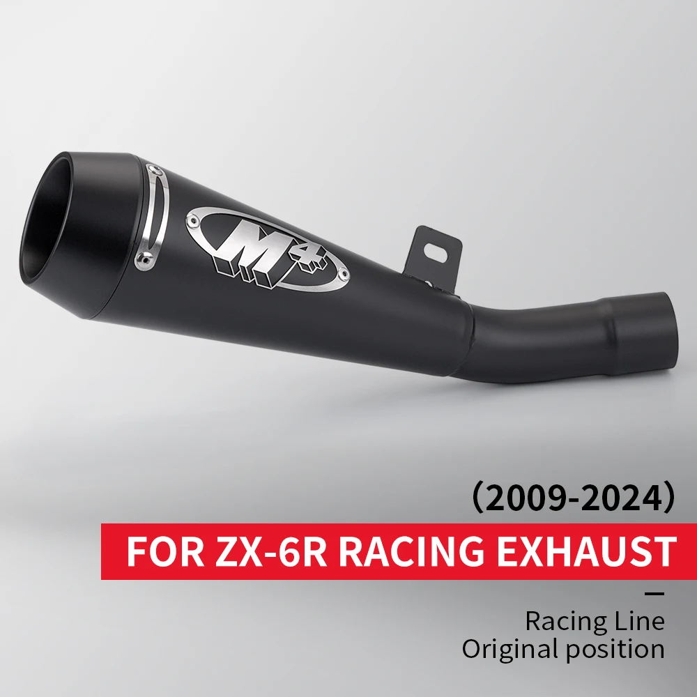 

Выхлопная труба мотоцикла для ZX6R ZX-6R (2009-2024) Встроенные средние и задние части выхлопной трубы из нержавеющей стали.