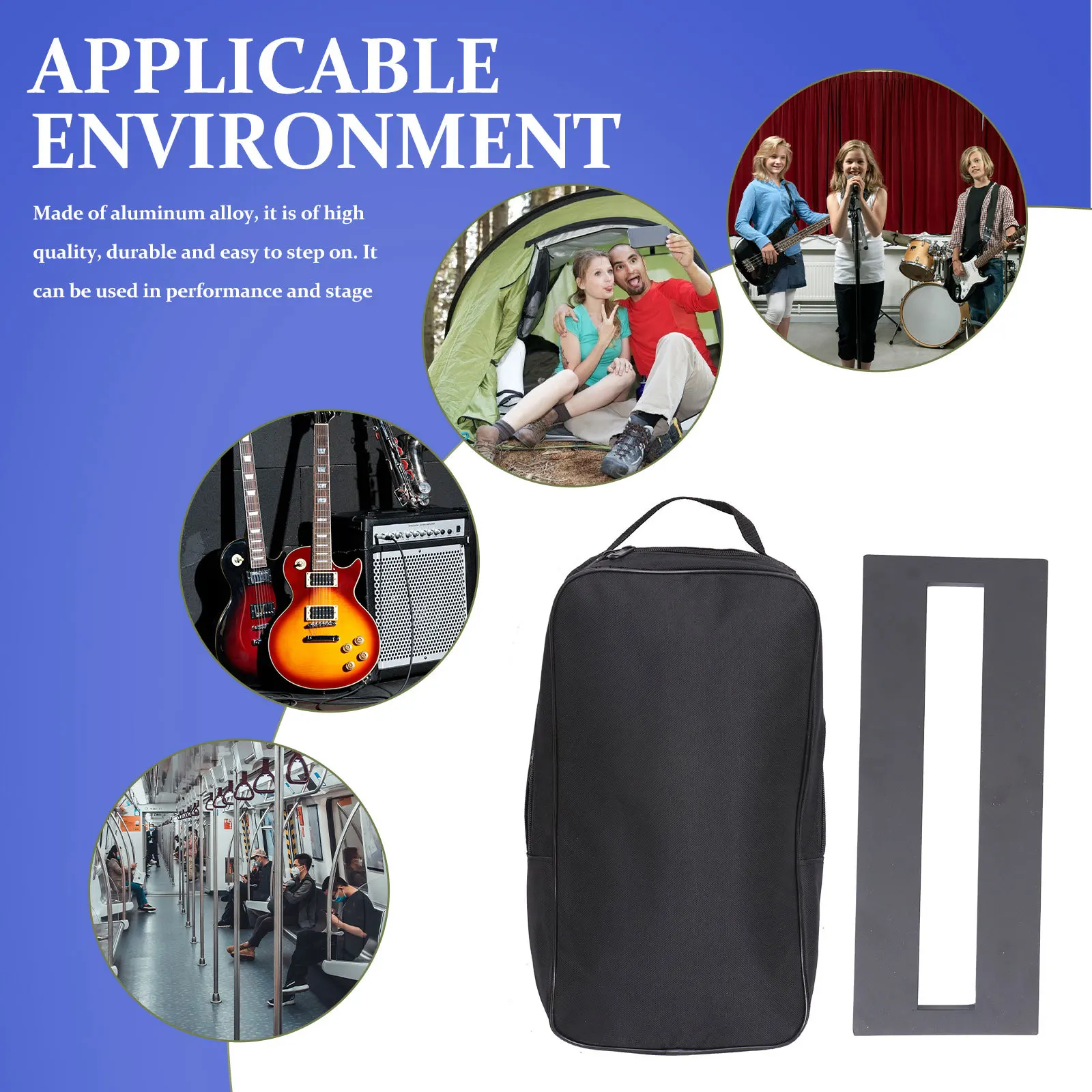 1 مجموعة تأثير الغيتار قوس Pedalboard تصاعد عدة لتصميم الغيتار الكهربائي المضادة للصدأ دائم ملحق مجلس طويل #5