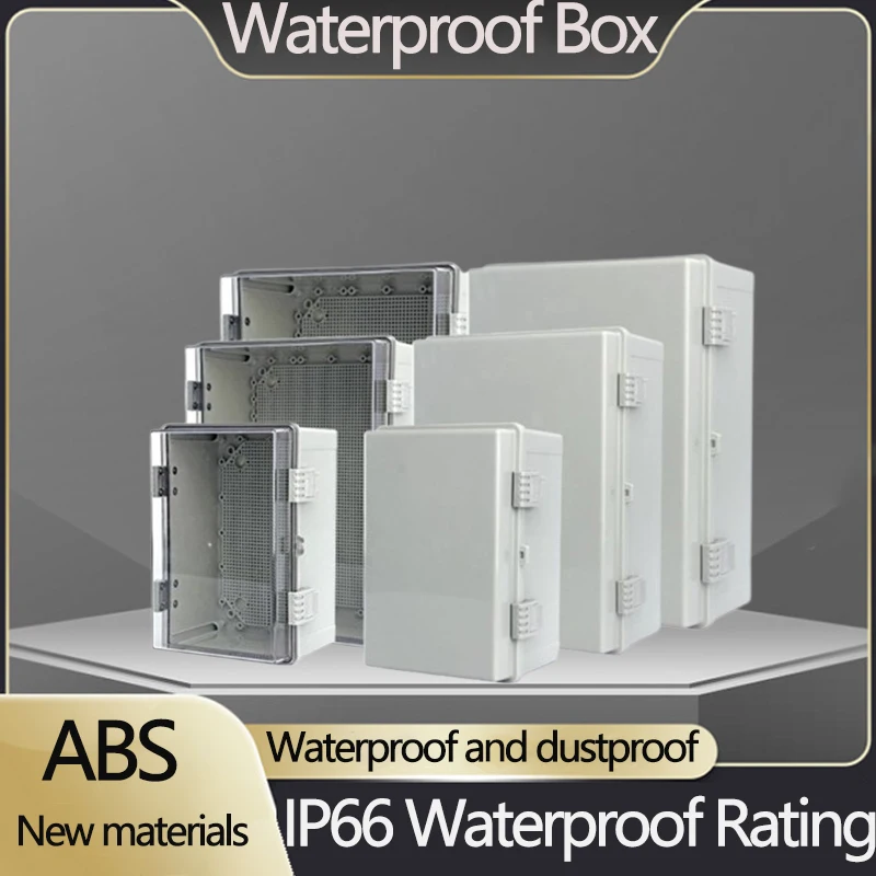 IP66 Waterproof Box With Transparent Cover Dustproof Outdoor Visible Instrument Wiring Protective Case