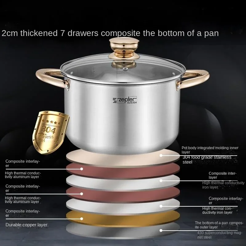 Premium Induction Cookware Set, High-Grade Inox Casseroles, Frypan, Saucepan, Kitchen Utensils & Tools, Efficient Cookware