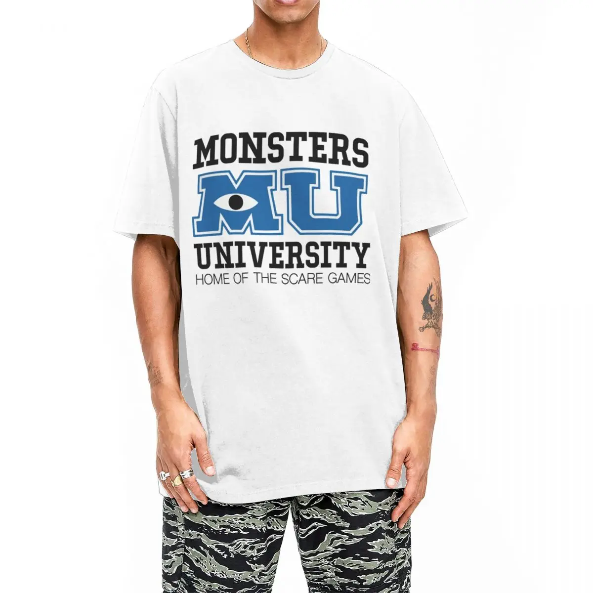 Awesome Logo Monsters University Sully Mike T-Shirts for Men Women Cotton T Shirt Monsters Inc Short Sleeve Tees Summer Clothes