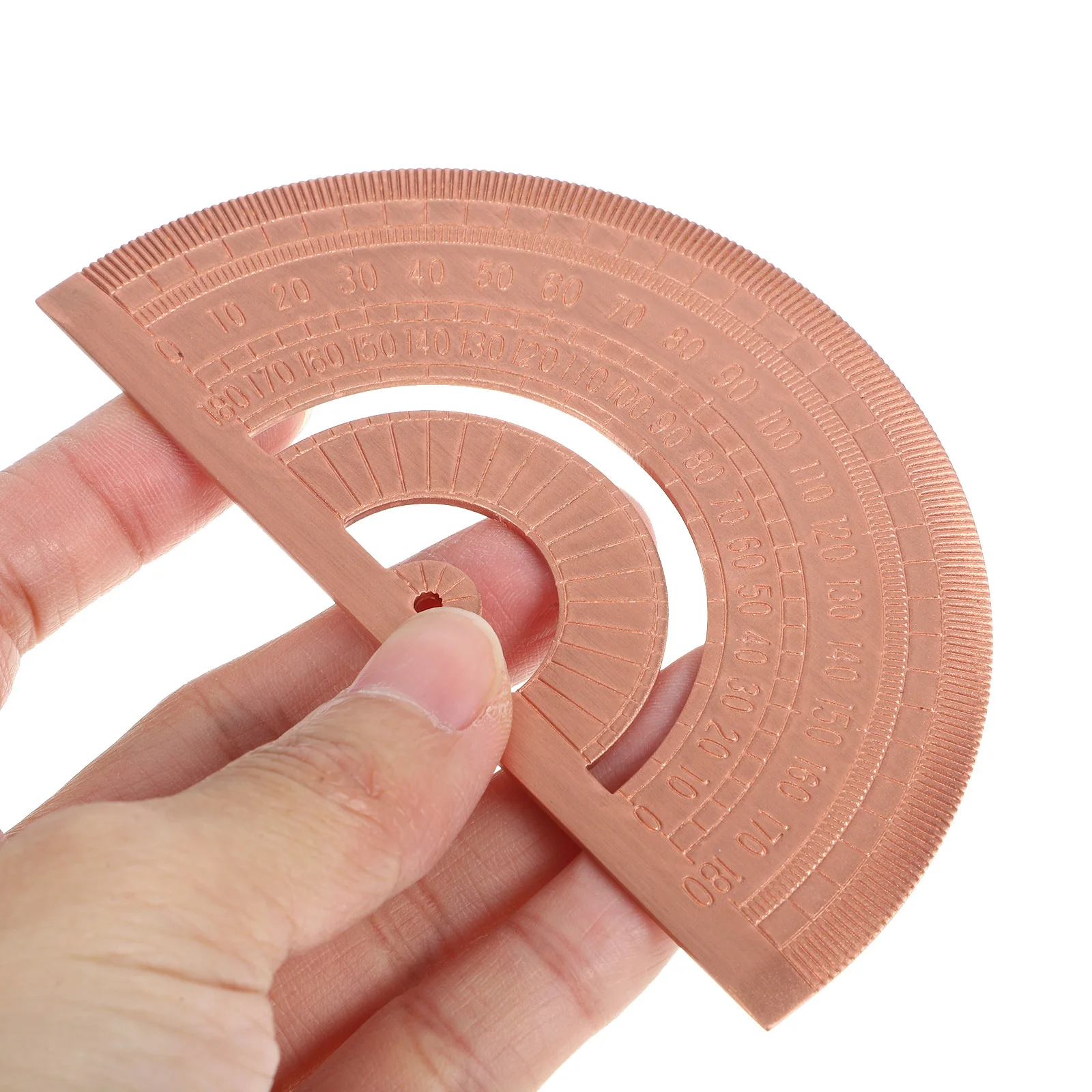 

Semi-Circular Copper Protractor Metal 180 Degree Angle Measuring Tool Math Drafting Drawing Ruler Stationery Measuring Tool
