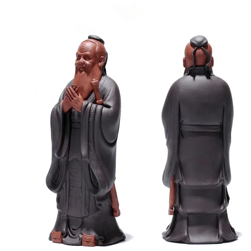 

Ceramic Confucius Figure Statue Ornament，modern art sculpture，Home Decor Accessories，Confucius Culture Business Gifts 24.6cm