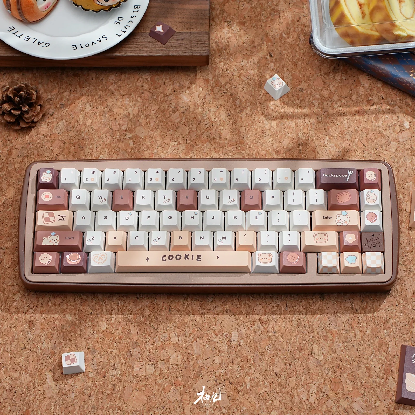 

Bear Baking Room Keycaps Original PBT All Five-Sided Sublimation Keycaps Original Customized Mechanical Keyboard Keycaps