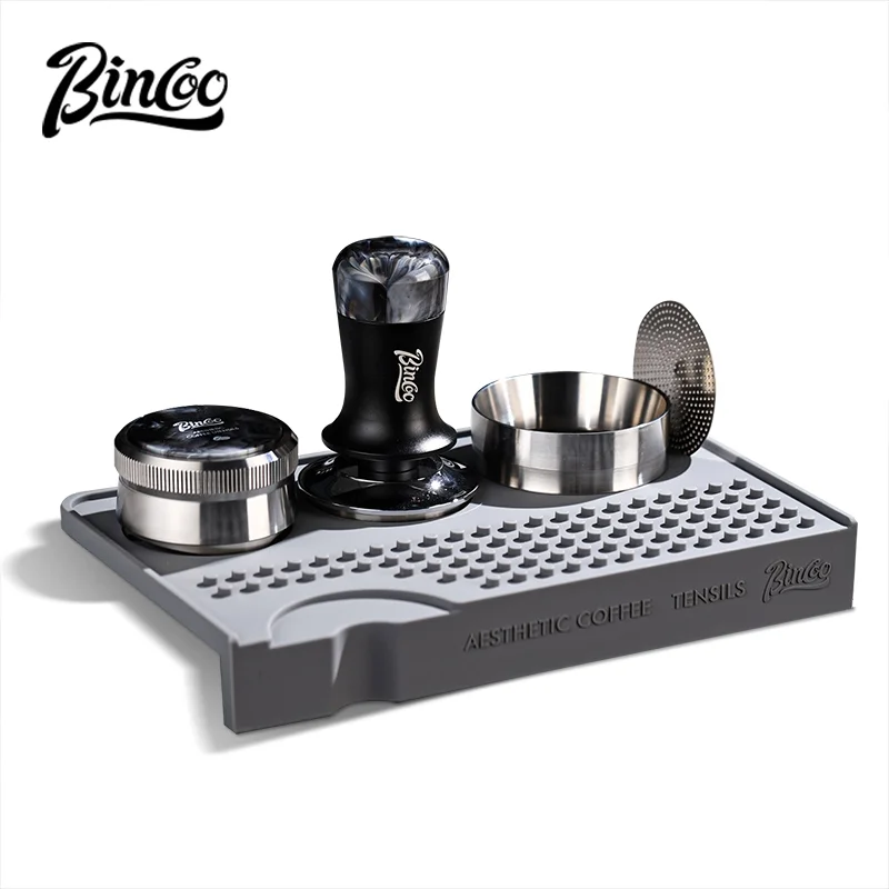 BINCOO 58mm 3-Wing Coffee Distributor & Tamper Set, Gravity Self-Leveling Dosing Tool with Stainless Steel Blade, Espresso Acces