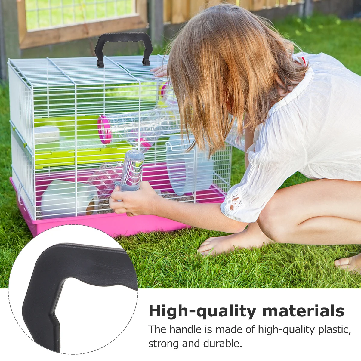 

10 Pcs Portable Handle Cage Pet Handles Replacement Crate Set Plastic for Dog Kennel Wire Crates Parts Accessories Comfortable