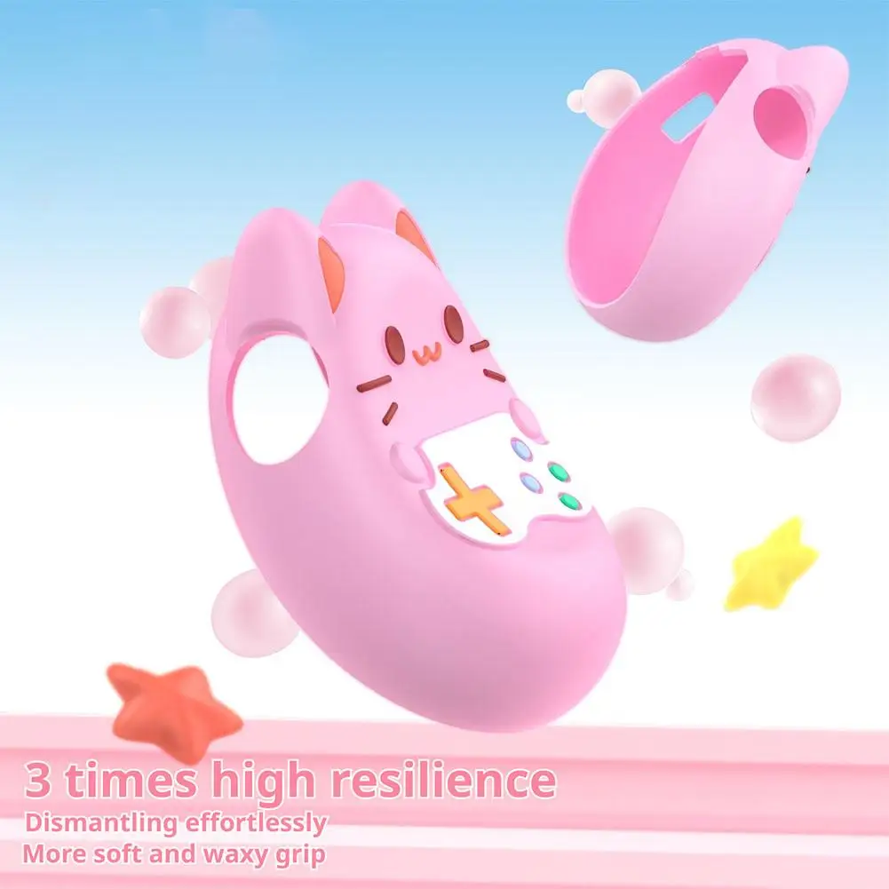 غطاء ناعم لوحدة التحكم في الألعاب الكرتونية لـ Tamagotchi Paradise من السيليكون السائل المضاد للسقوط غطاء حماية أجزاء اللعبة