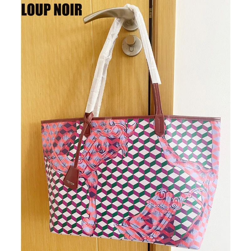 Original LOUP NOIR Luxury Brand New Womens Tote Bag Large Capacity Female HandBags Shoulder Women Bags High Quality Casual Totes image 3