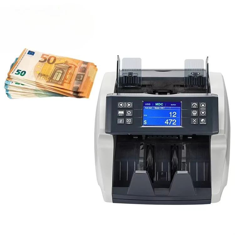 آلة فرز عد العملات المعدنية لـ USD، Eur، Gbp، Cad، Thb... عداد فواتير القيمة والفرز المتعدد #6