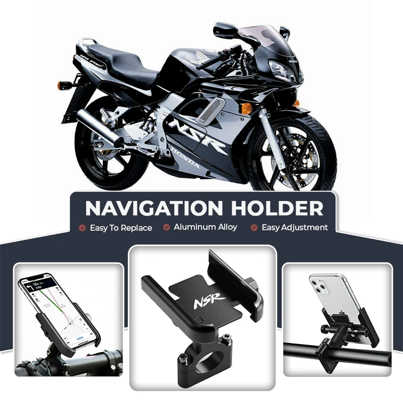 Для NSR NSR125 NSR250R NSR 125 250R индивидуальный логотип универсальный регулируемый сплав держатель телефона для мотоцикла кронштейн подставка GPS
