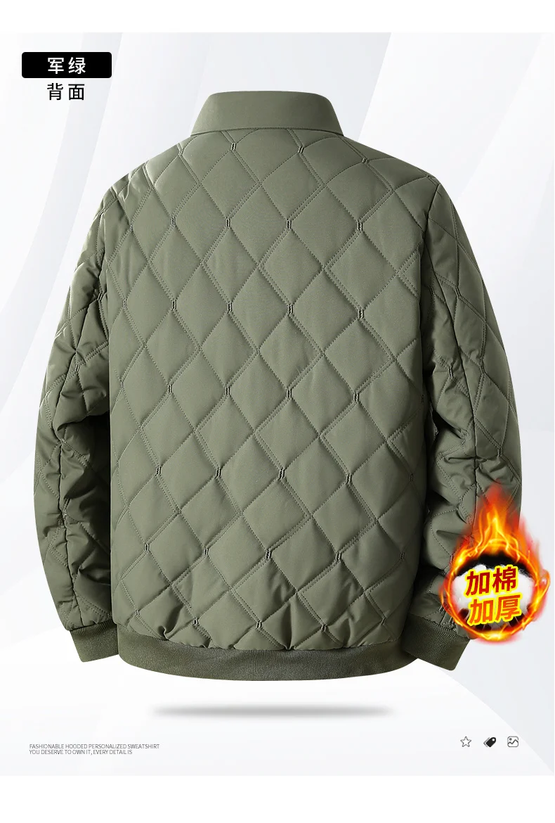 Plus Size M-8XL Turn-down Collar Men Parkas Comfortable Thicken Warm Outerwear Fashion All-match Cotton Jackets Winter Quality